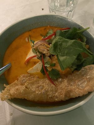Tom yum noodle soup #Veganuary at Mali Vegan Thai in South West London