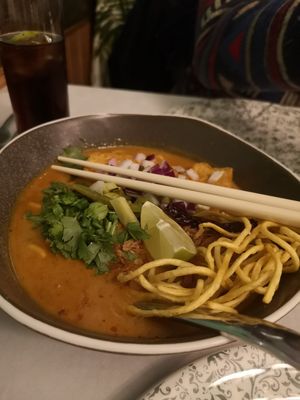 Kao soi at Mali Vegan Thai in South West London