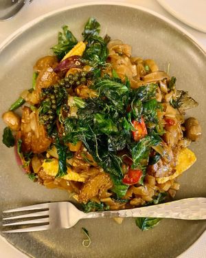 Drunken Noodles  at Mali Vegan Thai in South West London