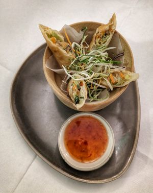 Por Pia Krob at Mali Vegan Thai in South West London