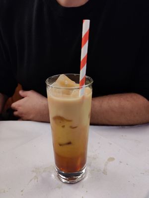 Thai iced tea at Mali Vegan Thai in South West London