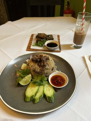 Faux beef fried rice.   at Mali Vegan Thai in South West London