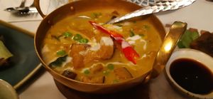 Green curry at Mali Vegan Thai in South West London