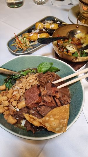 Braised beef noodles at Mali Vegan Thai in South West London