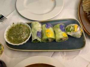 summer rolls  at Mali Vegan Thai in South West London