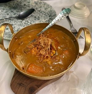 chickpea massaman curry  at Mali Vegan Thai in South West London