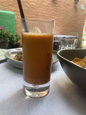 Thai iced tea   at Mali Vegan Thai in South West London