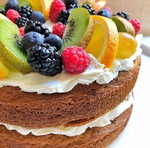 Tarta con frutas at AUYAMA real food in Tenerife