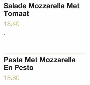 Menu augustus 2021 at MISTRAL in Bree