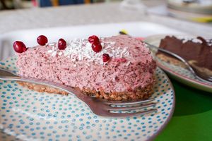 Coconut and berries at Wanhan Rauman KaffeBar in Rauma