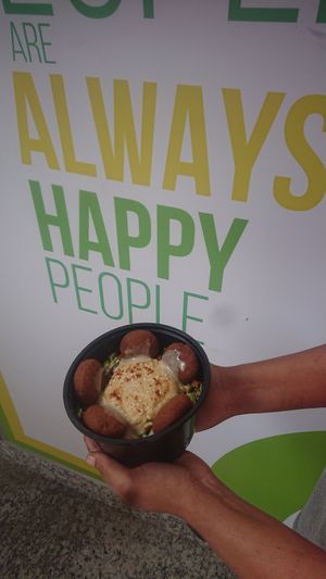 Best falafel salad bowl with hummus and tahini at Always Happy Food co. in Kathmandu