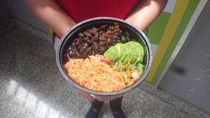 Mexican rice beans salad bowl with add on avocado 🥑 at Always Happy Food co. in Kathmandu