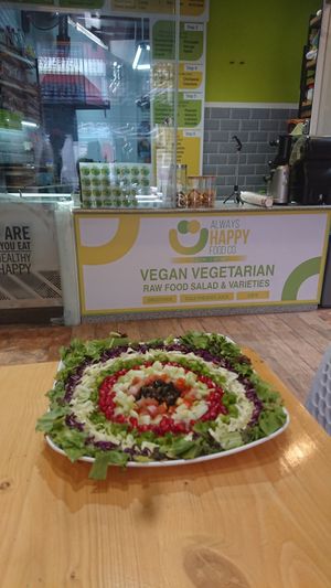 Eat clean raw salad t at Always Happy Food co. in Kathmandu