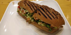 Veg paradise sandwich at Always Happy Food co. in Kathmandu