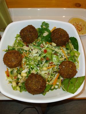 Falafel salad at Always Happy Food co. in Kathmandu