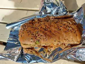 BBQ mushroom sandwich at Always Happy Food co. in Kathmandu