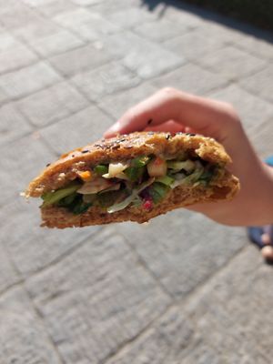 BBQ mushroom sandwich at Always Happy Food co. in Kathmandu