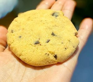 Also got a chocolate chip cookie. Delicious   at Always Happy Food co. in Kathmandu