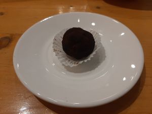 Cocoa walnut energy ball at Always Happy Food co. in Kathmandu