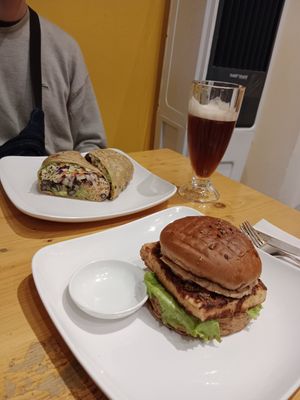 Our menu with iced tea at Always Happy Food co. in Kathmandu