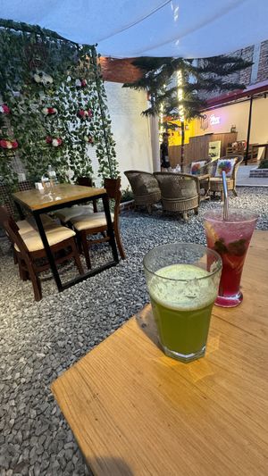 Nice terrace in quite an relaxing atmosphere   at Always Happy Food co. in Kathmandu