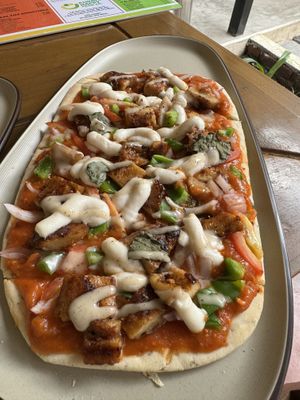 Seitan pizzaa  at Always Happy Food co. in Kathmandu