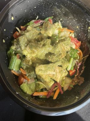 Pesto tofu and avocado salad   at Always Happy Food co. in Kathmandu