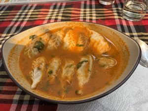 Momo Soup  at Always Happy Food co. in Kathmandu