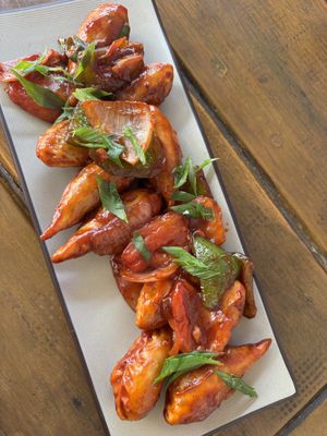 Chilli momos  at Always Happy Food co. in Kathmandu