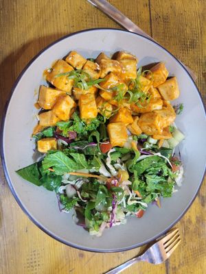 Tandori tofu tikka at Always Happy Food co. in Kathmandu