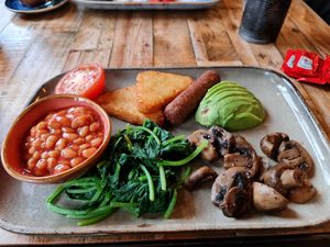 Vegan breakfast at The Glass Strawberry  in Doncaster