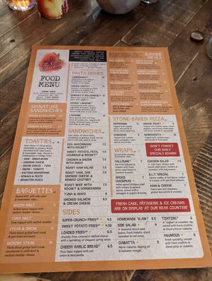 Menu at The Glass Strawberry  in Doncaster