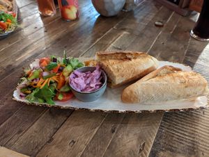 Sweet potato baguette at The Glass Strawberry  in Doncaster