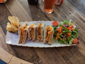 Sweet potato sandwich at The Glass Strawberry  in Doncaster
