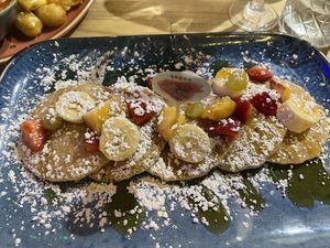 Vegan pancakes  at The Glass Strawberry  in Doncaster