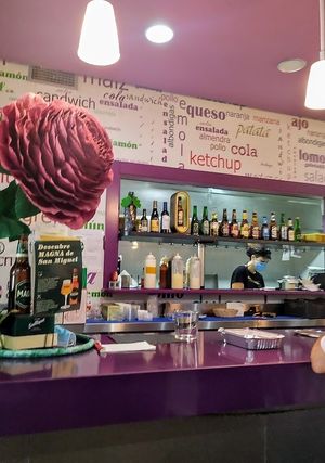 Indoor restaurant at Goleta 55 in Almeria