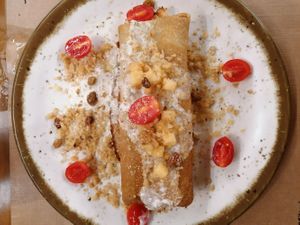 Burrito en pasta de creppe. at Torreón in Benicassim