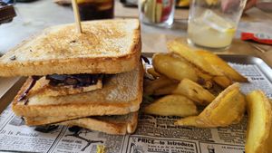 Tofu sandwich - avoid, it tastes as bad as it looks at Torreón in Benicassim