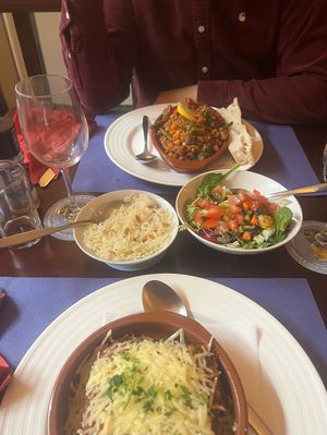 All vegan!!! Everything at this restaurant was soooo good!  There are a lot of vegan options! There is more vegan options then the online menu!   at Tekinev in Groningen