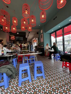 Interior of the cafe  #Veganuary at Chi Thu - Leopoldstraße in Munich