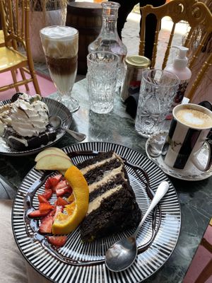 Vegan chocolate cake  at Little Kook in Athens