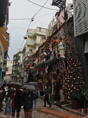 Outdoor Christmas decorations! at Little Kook in Athens