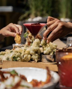 Tempura kale & veg at Cleaver in Calgary