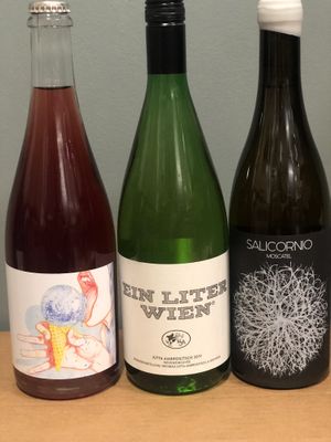 Some sparkling and white selections from the site  at Happiness Quotient Wine Shop in Los Angeles