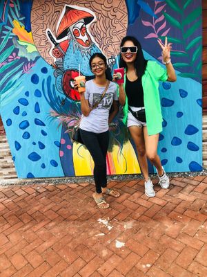 All our India to grab our smoothie  at Healthy Community Suriname in Paramaribo