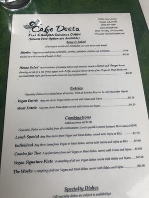   at Cafe Desta in Tucson