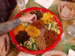 Vegan platter! at Cafe Desta in Tucson