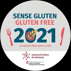 Acreditación Asssociació de Celíacs at La Gofreria by Cooketea in Barcelona