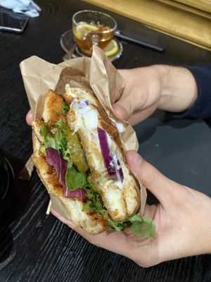 Vegetarian burger  at Dziki Byk in Nowy Targ