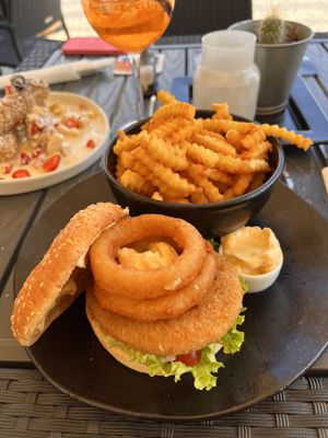 Chicken burger   at Munich in Lagos